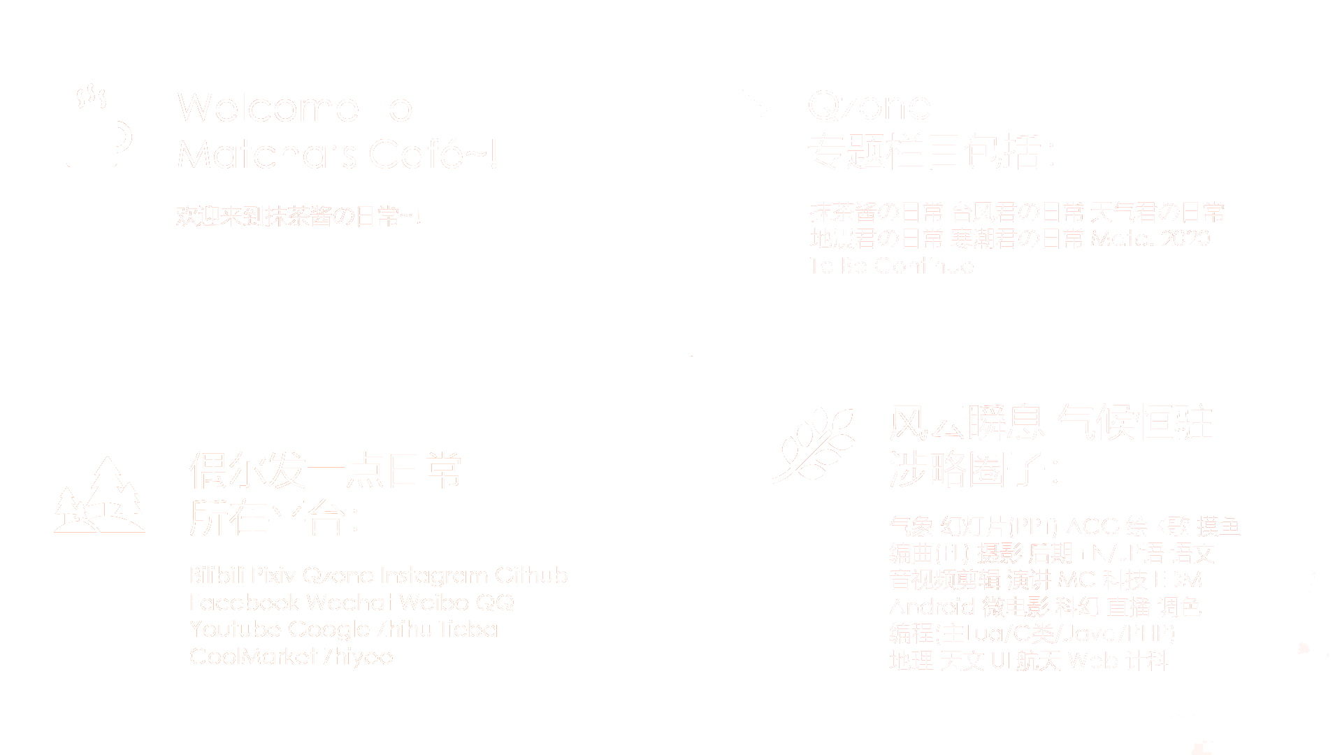 Matcha's Card Texts & Signs